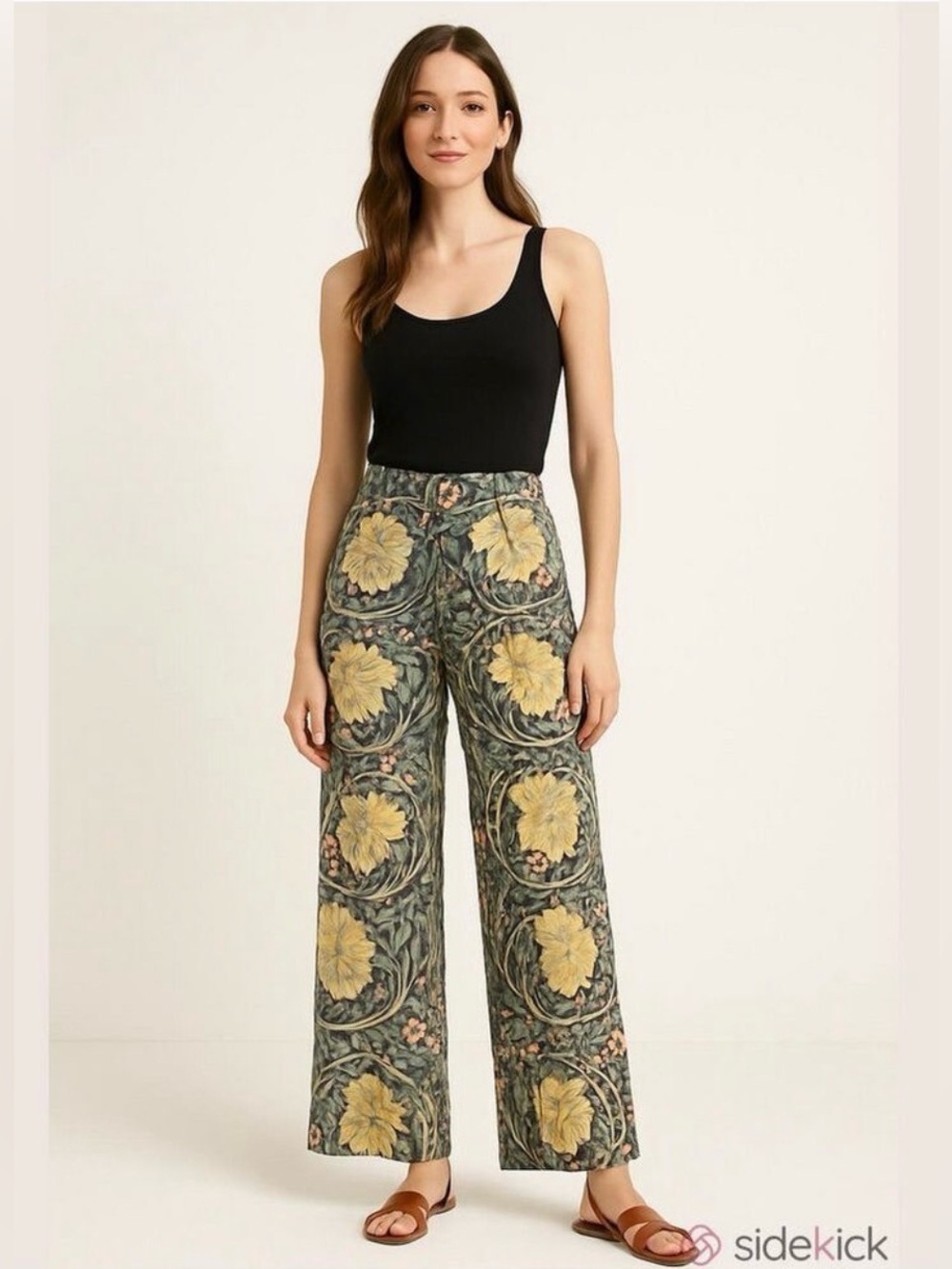 William Morris print womens trousers Size 4 H&M collab Chinoiserie